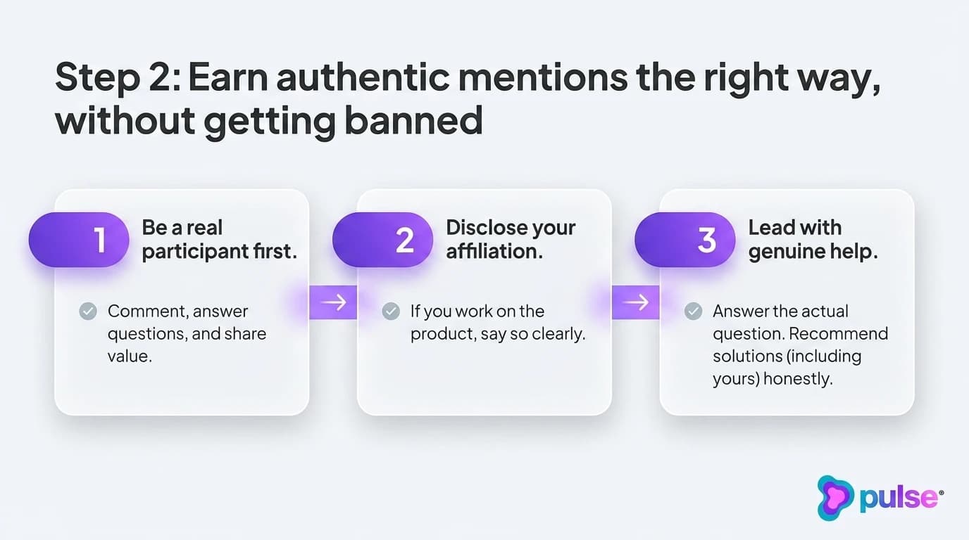 Data visualization and comparative metric benchmarks for Step 2: Earn authentic mentions the right way, without getting banned