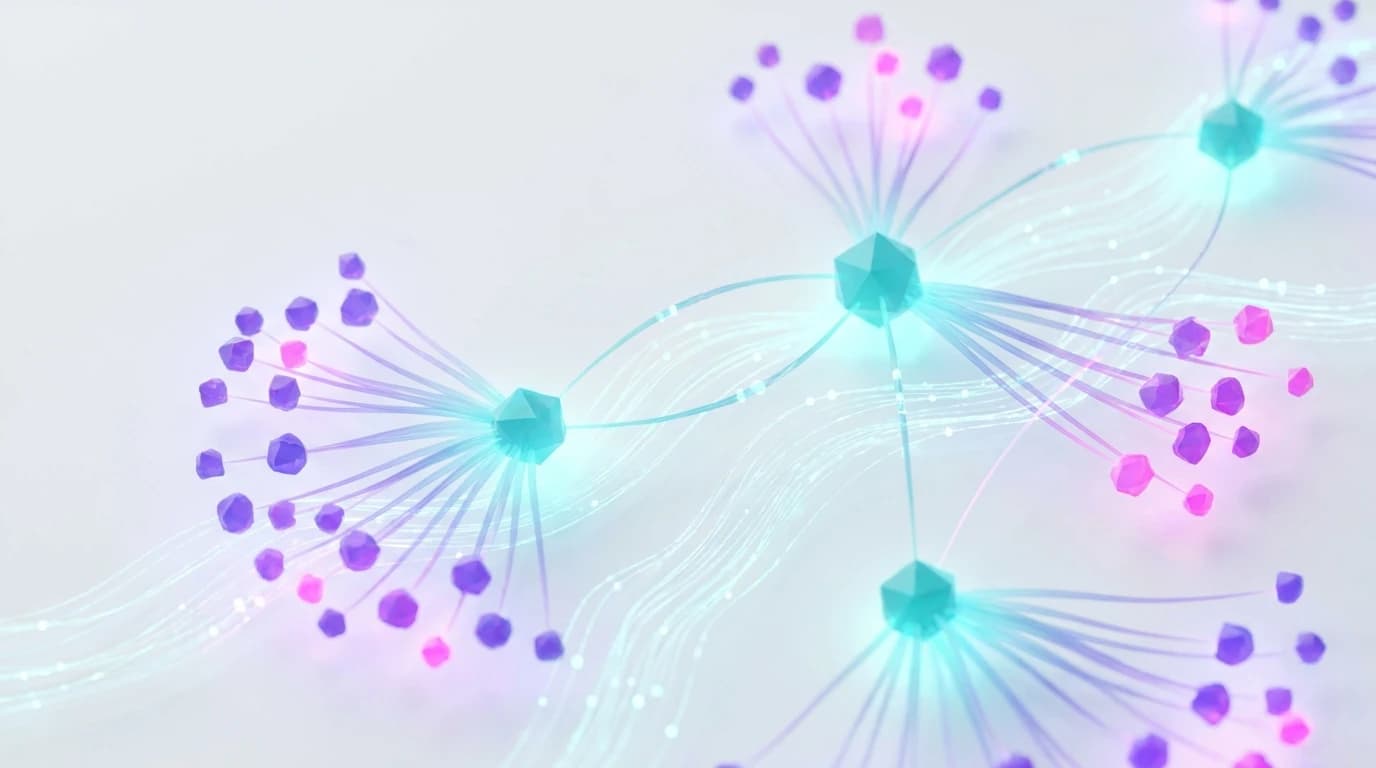 Abstract citation graph showing generative AI grounding in community discussions